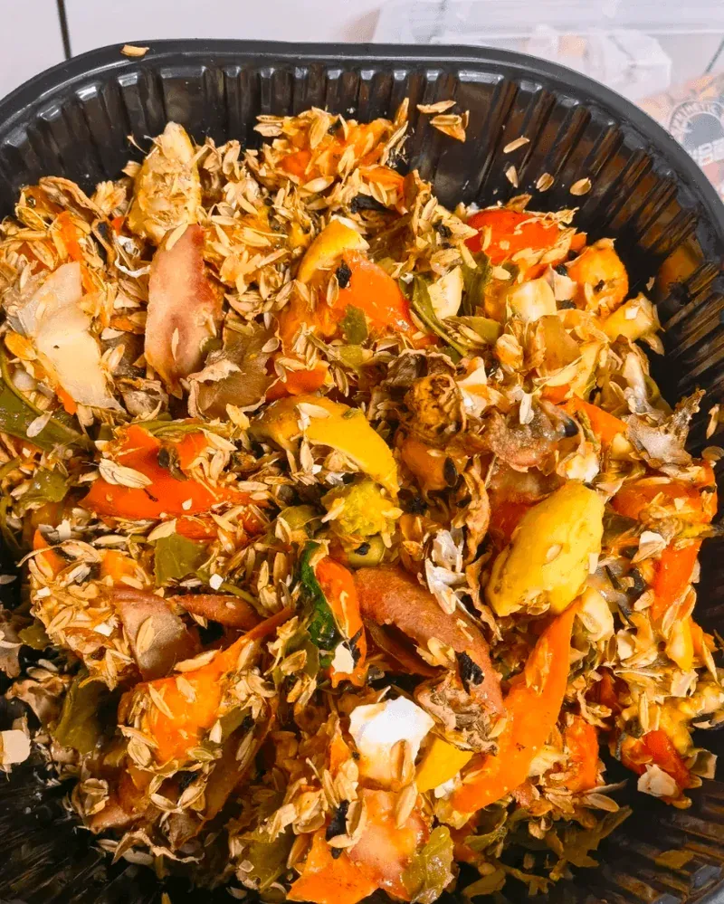 Adding EM bacteria to compost